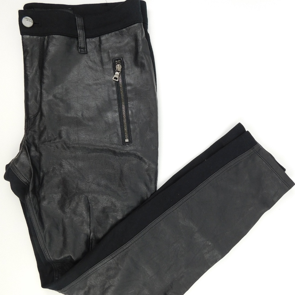 DKNY Faux Leather Leggings Size 10
